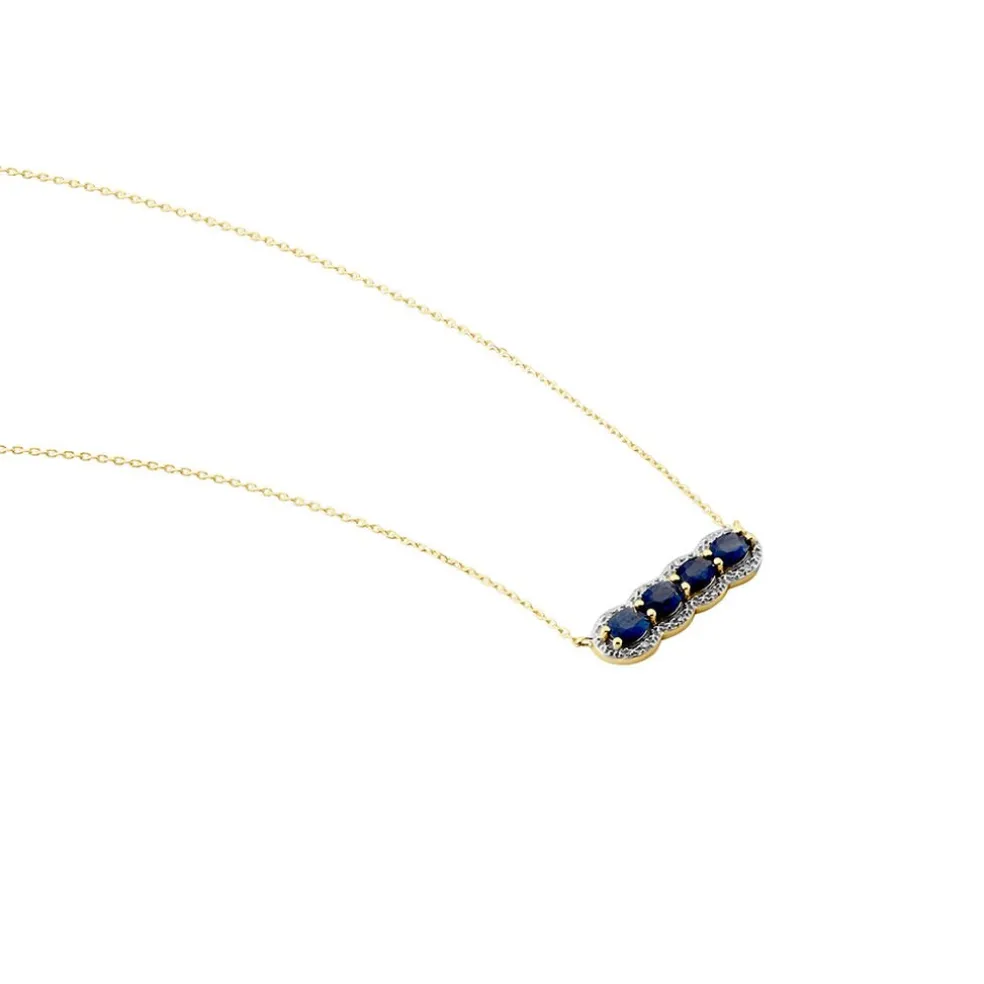 Collier Margaux Or Jaune Saphir Diamant
