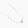 Collier Marlene Or Blanc Topaze Et Oxyde De Zirconium