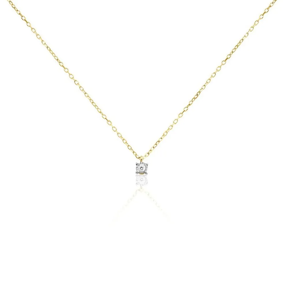 Collier Mei Or Jaune Diamant