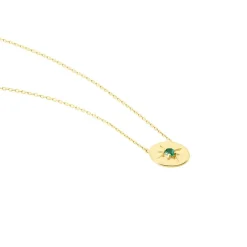 Collier Melchior Or Jaune Emeraude