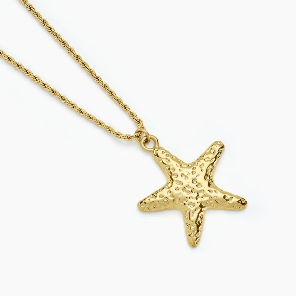 Collier Mermaid Acier Jaune
