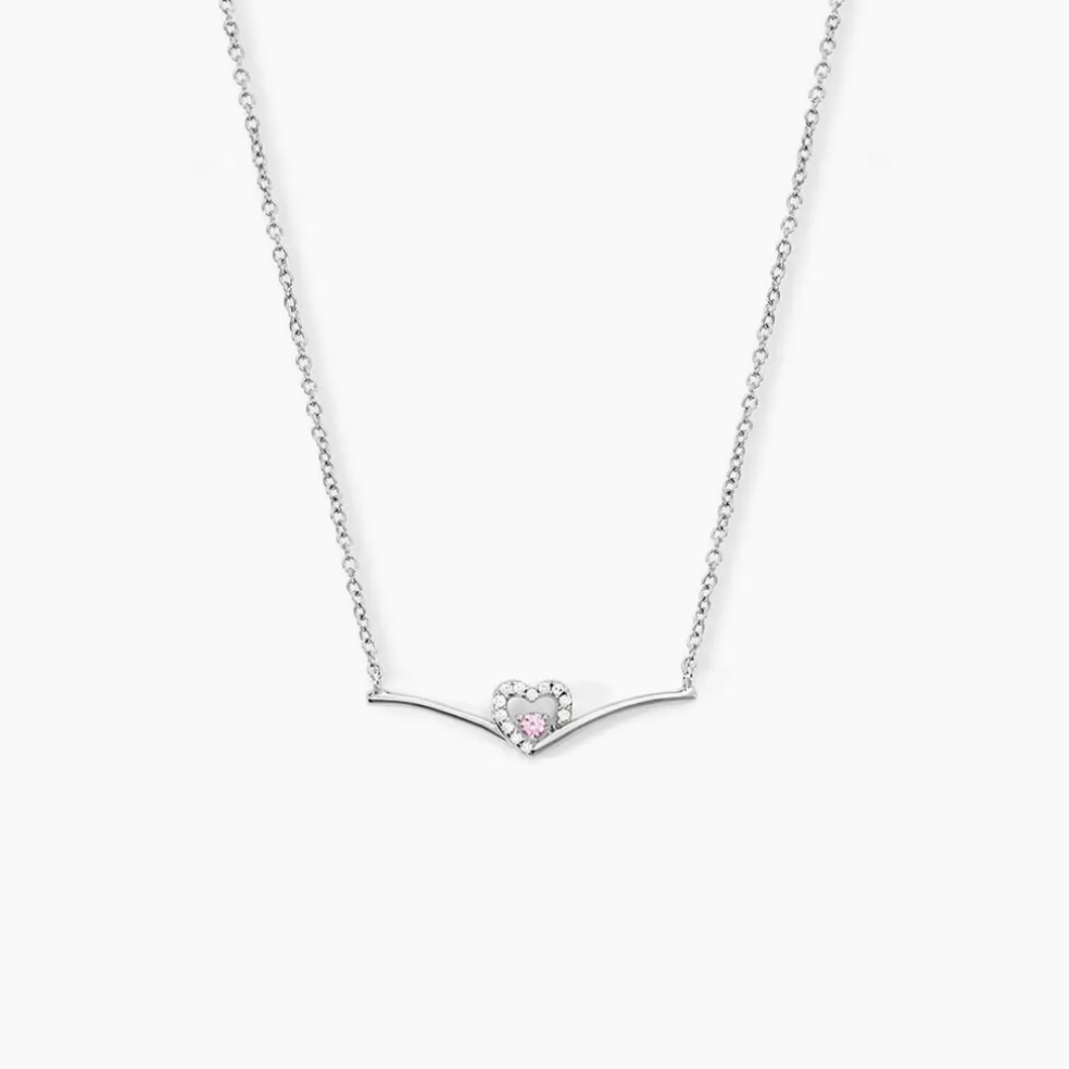 Collier Miline Argent Blanc Oxyde De Zirconium