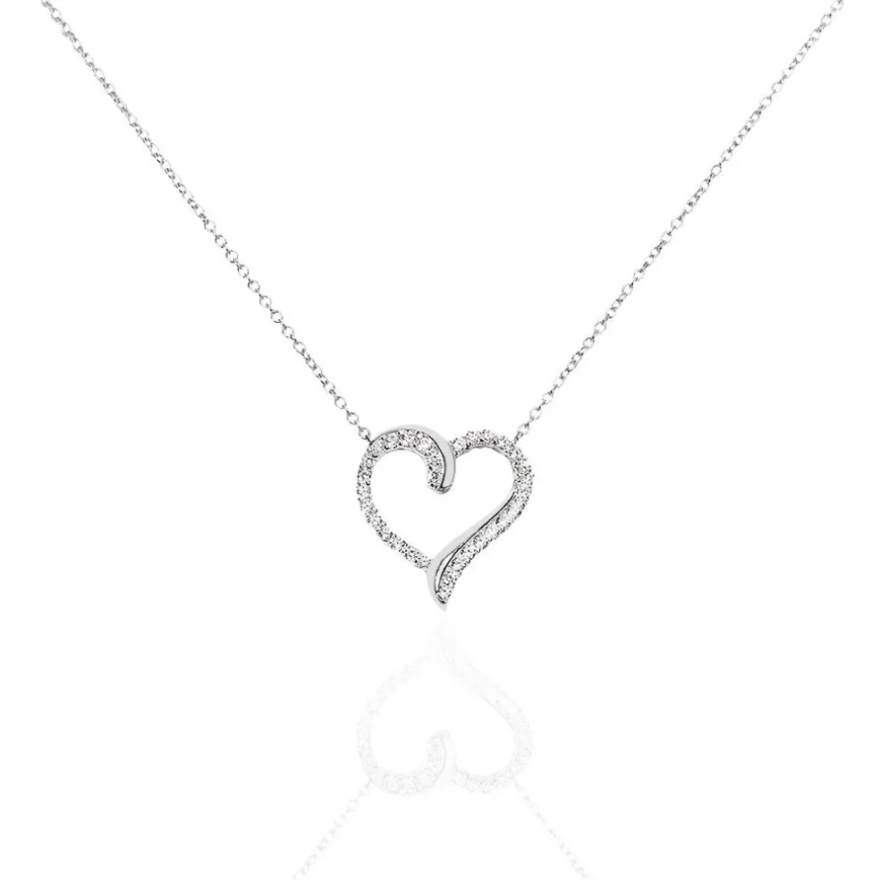 Collier Miliza Argent Blanc Oxyde De Zirconium