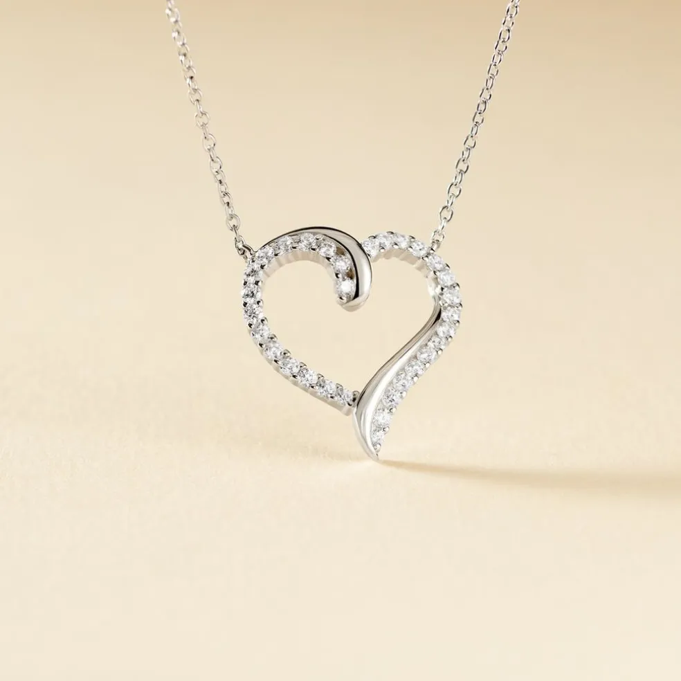 Collier Miliza Argent Blanc Oxyde De Zirconium