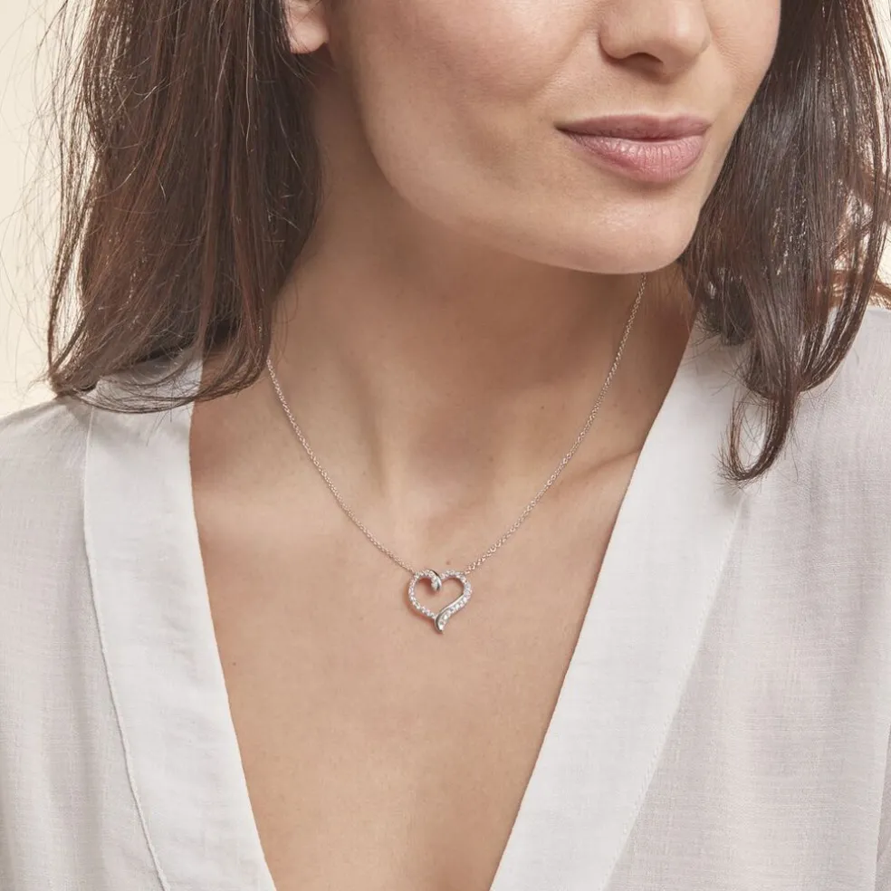 Collier Miliza Argent Blanc Oxyde De Zirconium
