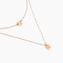 Collier Mimosa Argent Rose