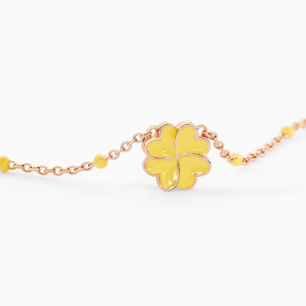 Collier Mimosa Argent Rose
