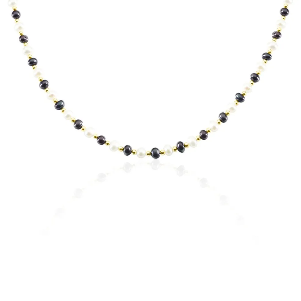 Collier Mirjam Or Jaune Perle De Culture