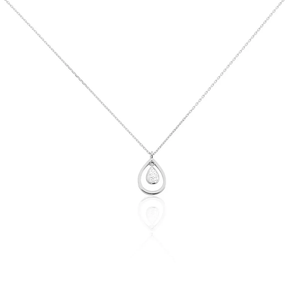 Collier Momaza Or Blanc Diamant
