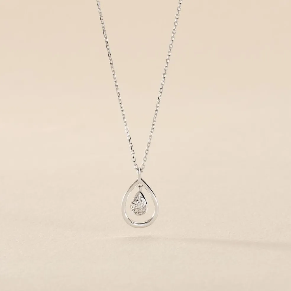 Collier Momaza Or Blanc Diamant