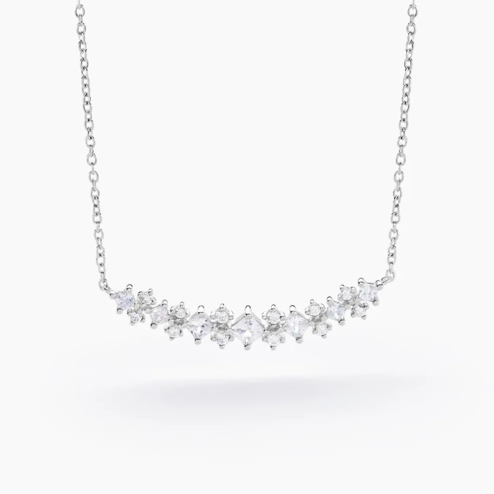 Collier Monique Argent Blanc Oxyde De Zirconium