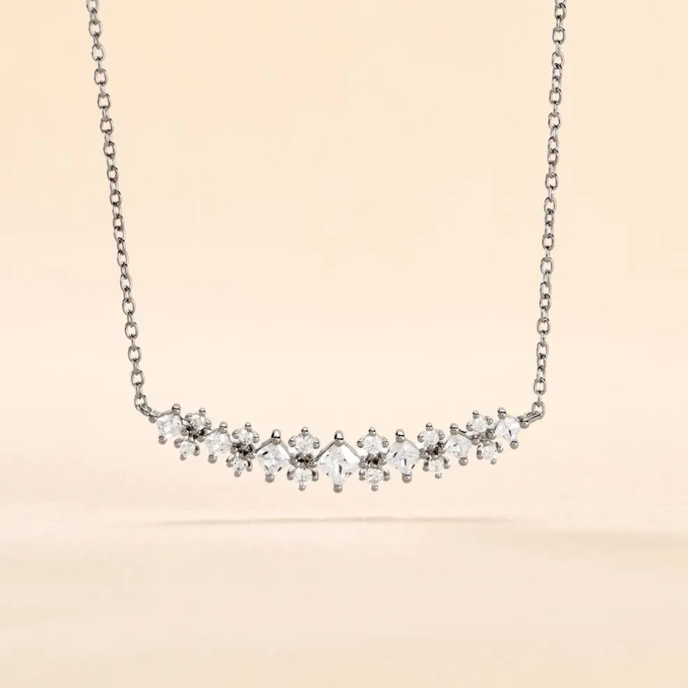 Collier Monique Argent Blanc Oxyde De Zirconium
