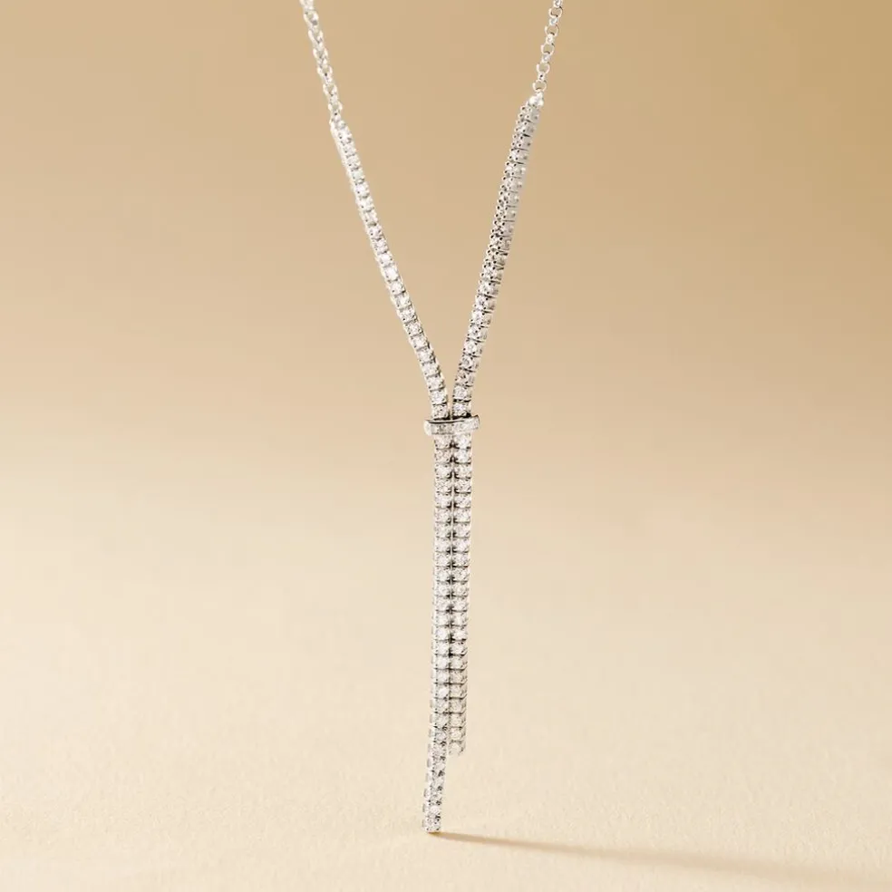 Collier Moscou Or Blanc Diamant