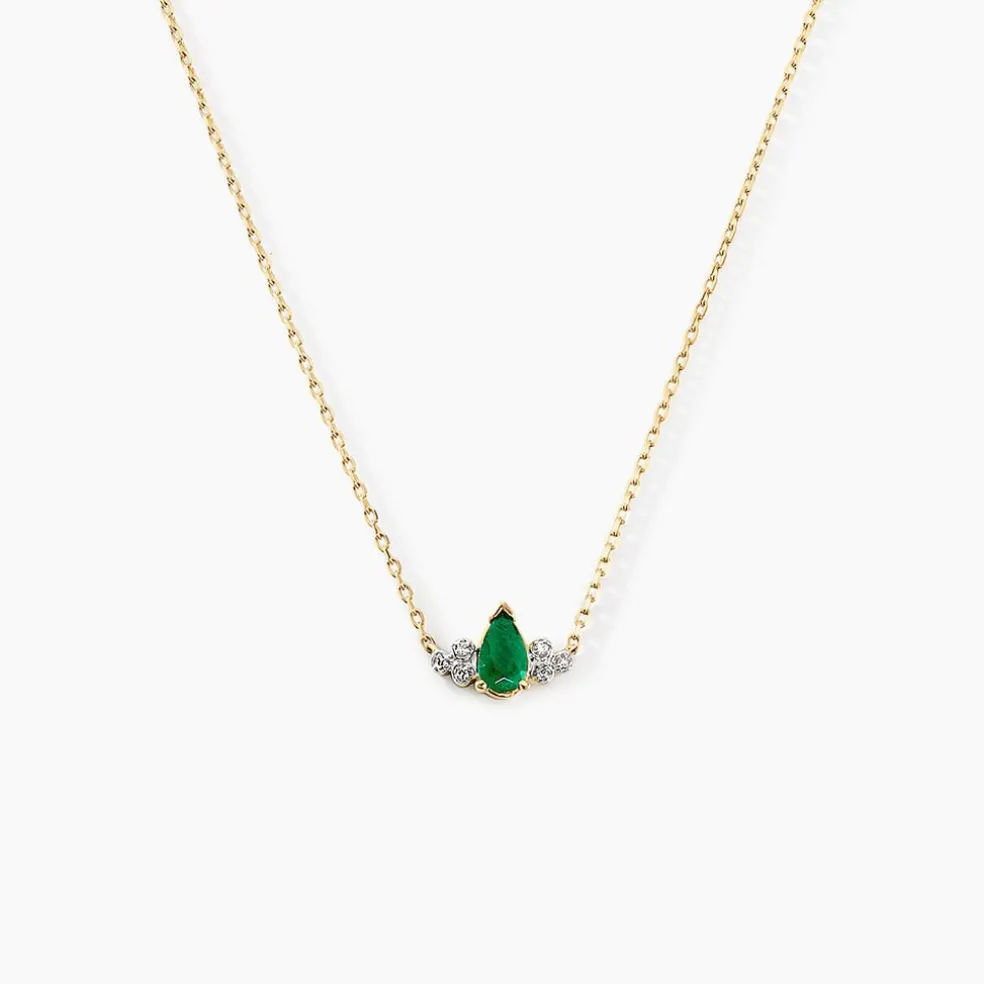 Collier Moss Or Jaune Emeraude Diamant