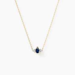 Collier Moss Or Jaune Saphir Diamant