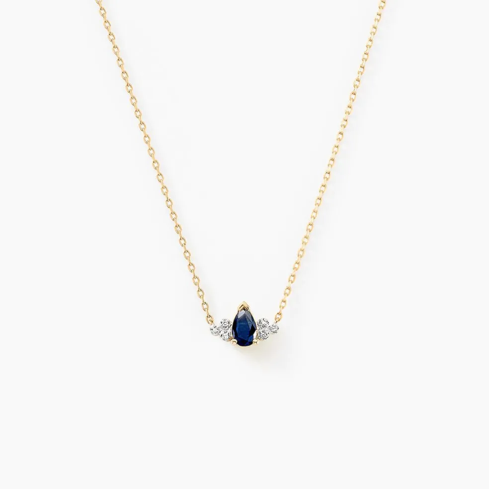 Collier Moss Or Jaune Saphir Diamant