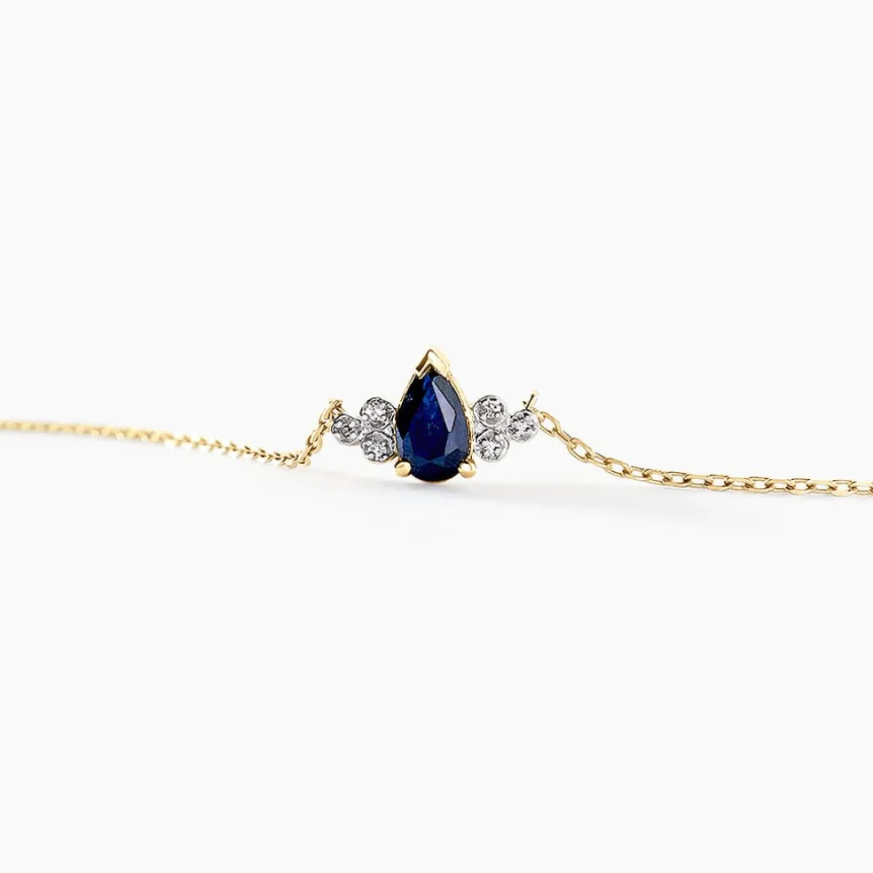 Collier Moss Or Jaune Saphir Diamant