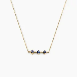 Collier Muhsina Or Jaune Saphir