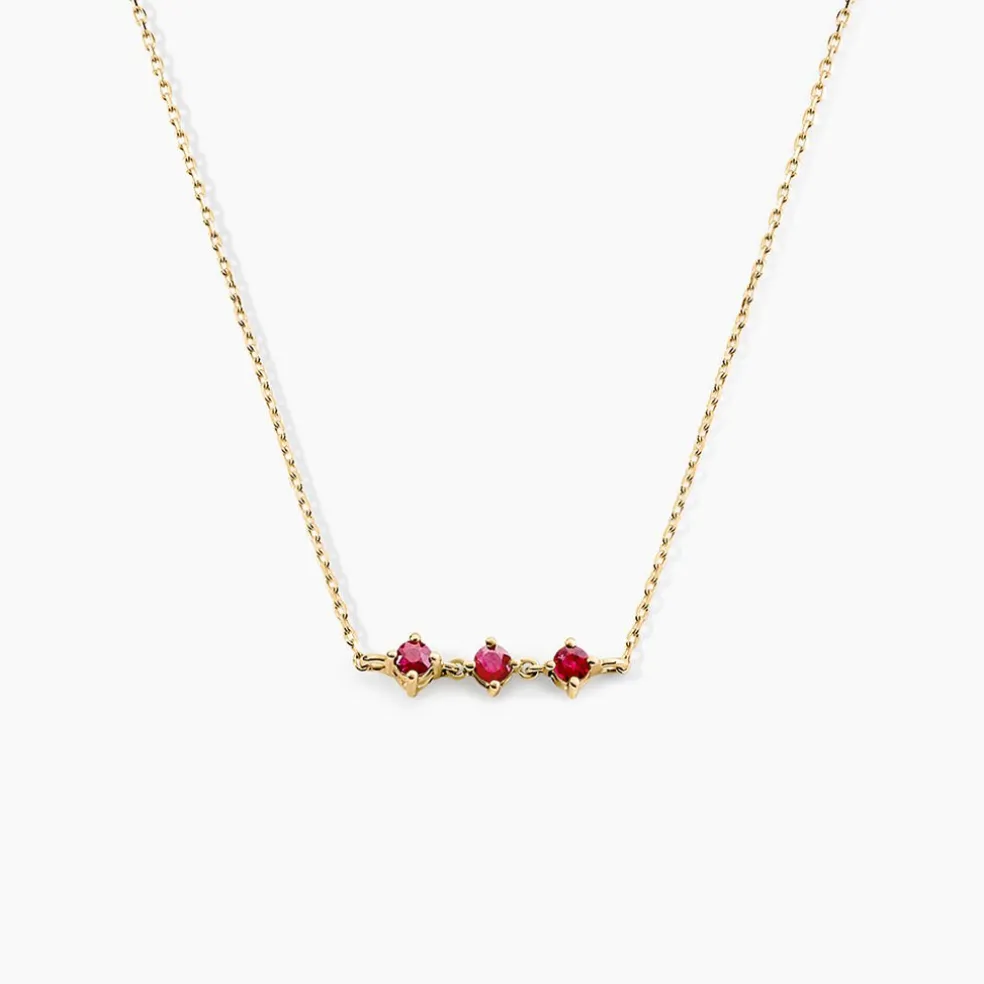 Collier Muhsina Or Jaune Rubis