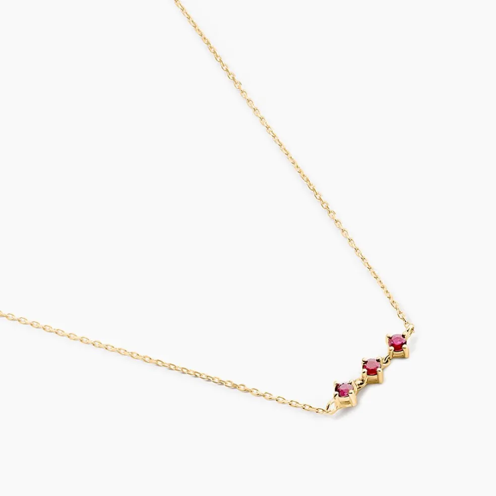 Collier Muhsina Or Jaune Rubis