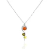 Collier Murriel Argent Blanc Ambre