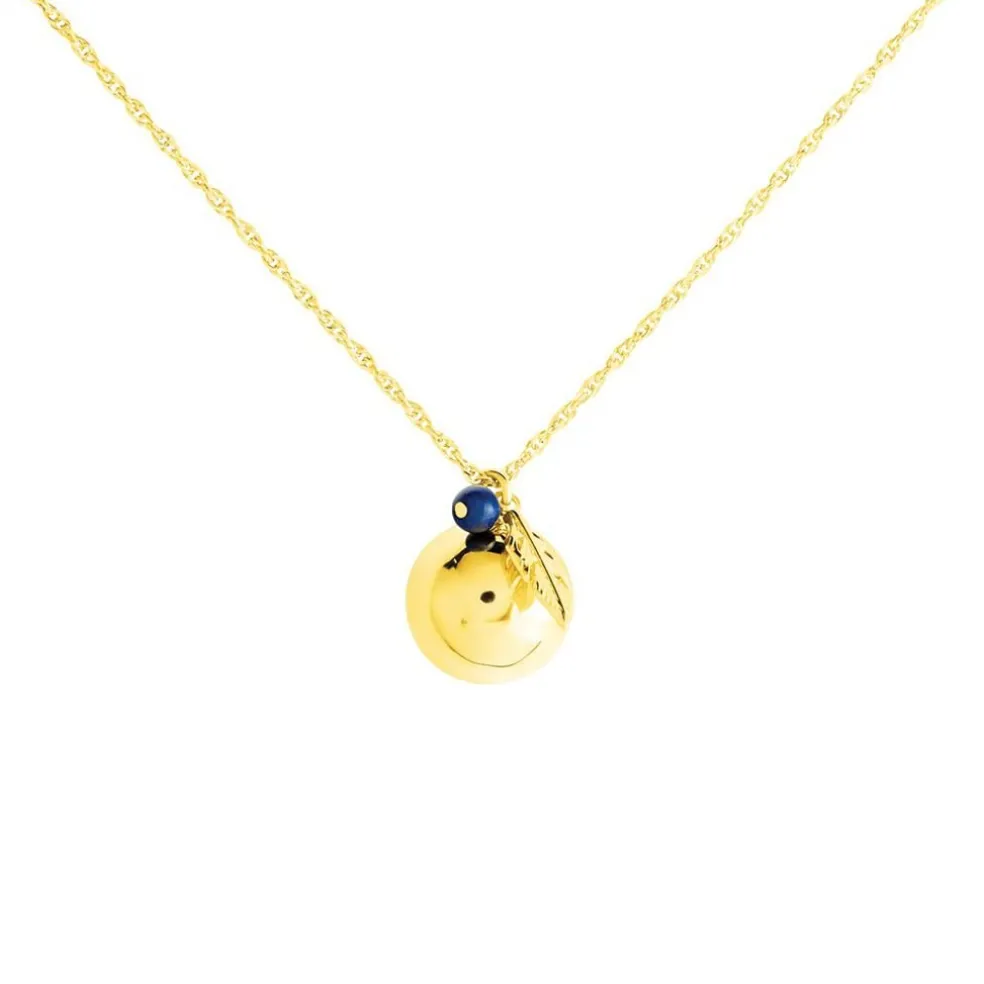 Collier My Bola Acier Jaune Aventurine