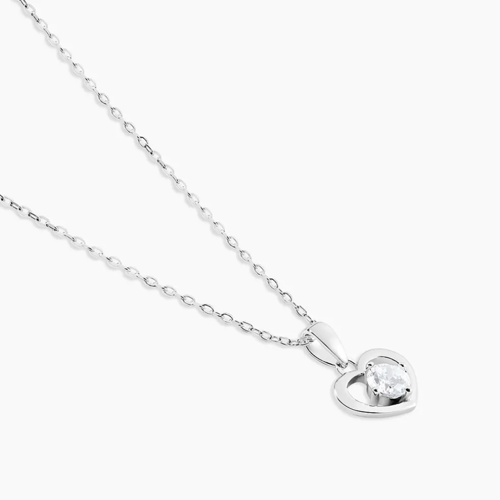 Collier Nalan Argent Blanc Oxyde De Zirconium