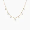 Collier Nanashi Or Jaune Oxyde De Zirconium