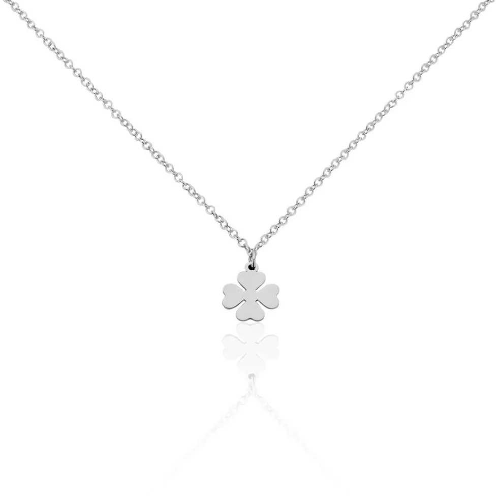 Collier Naomie Argent Blanc