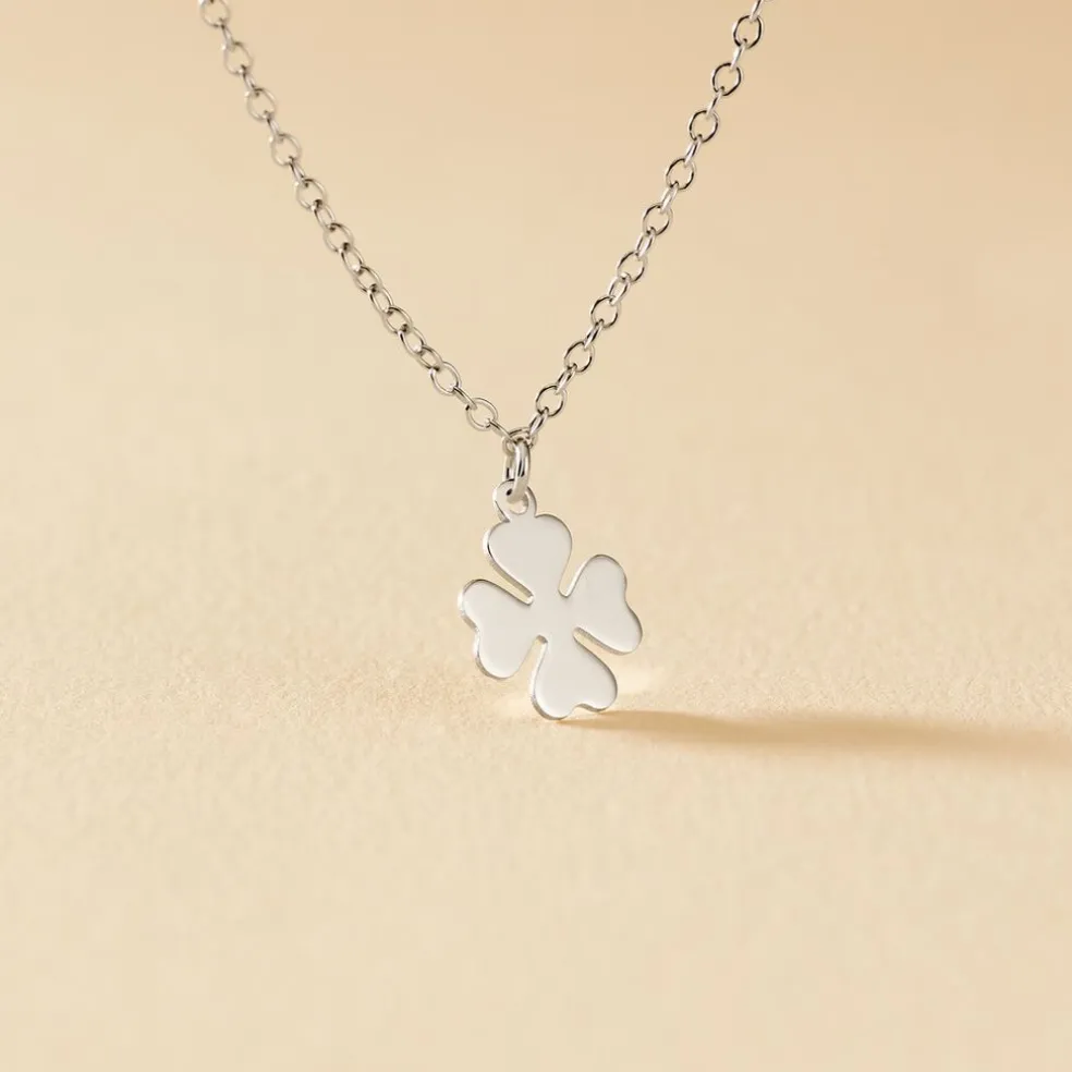 Collier Naomie Argent Blanc