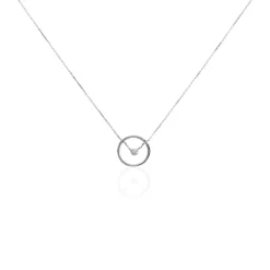 Collier Natalane Or Blanc Diamant