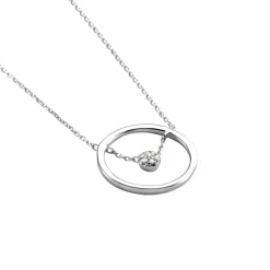 Collier Natalane Or Blanc Diamant