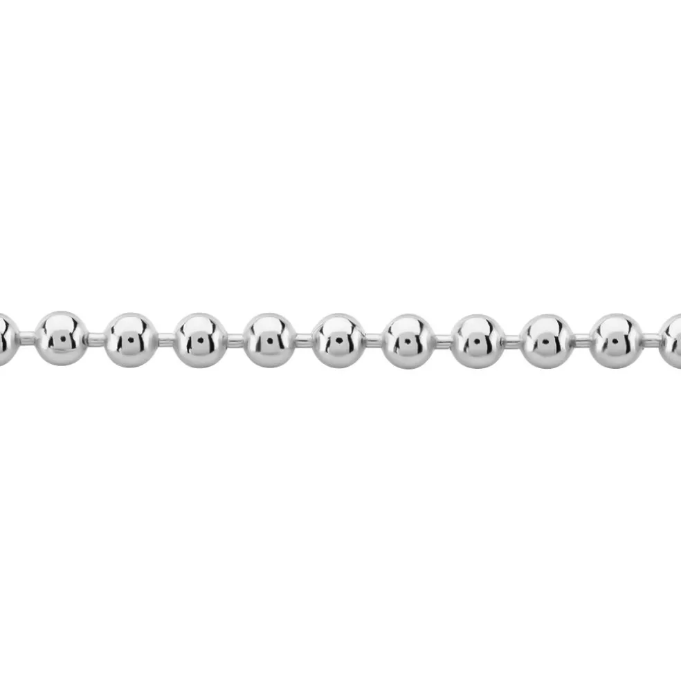Collier Nateo Boules Argent Blanc