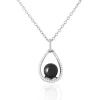 Collier Nerea Argent Blanc Céramique Et Oxyde De Zirconium