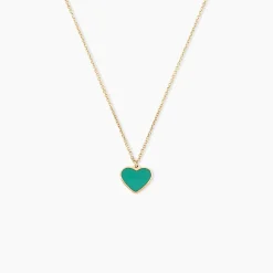 Collier Nerio Or Jaune Malachite