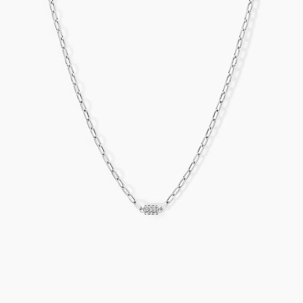 Collier Nexus Argent Blanc Oxyde De Zirconium