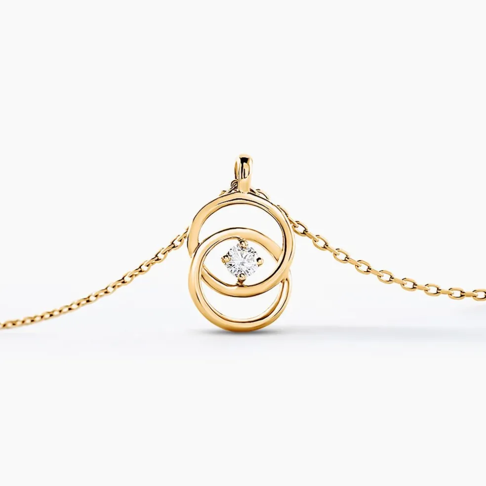 Collier Nid D'amour Or Jaune Diamant