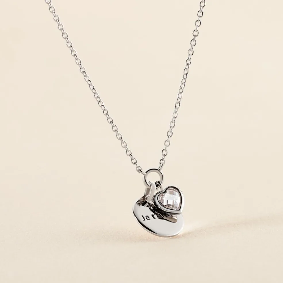 Collier Nikoline Argent Blanc Oxyde De Zirconium