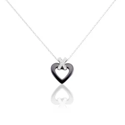 Collier Nolwen Argent Blanc Céramique Et Oxyde De Zirconium