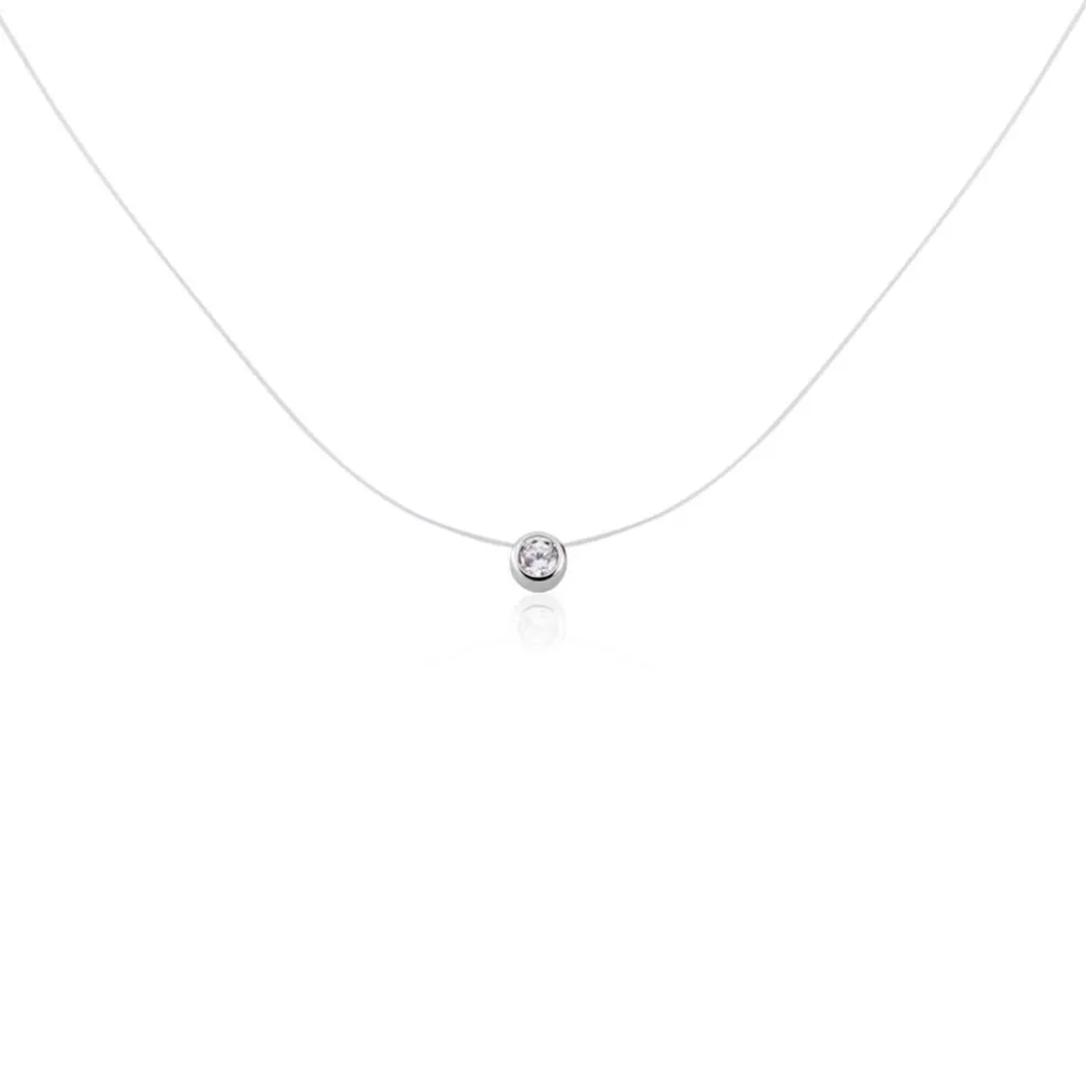 Collier Nylon Argent Blanc Oxyde