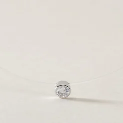 Collier Nylon Argent Blanc Oxyde