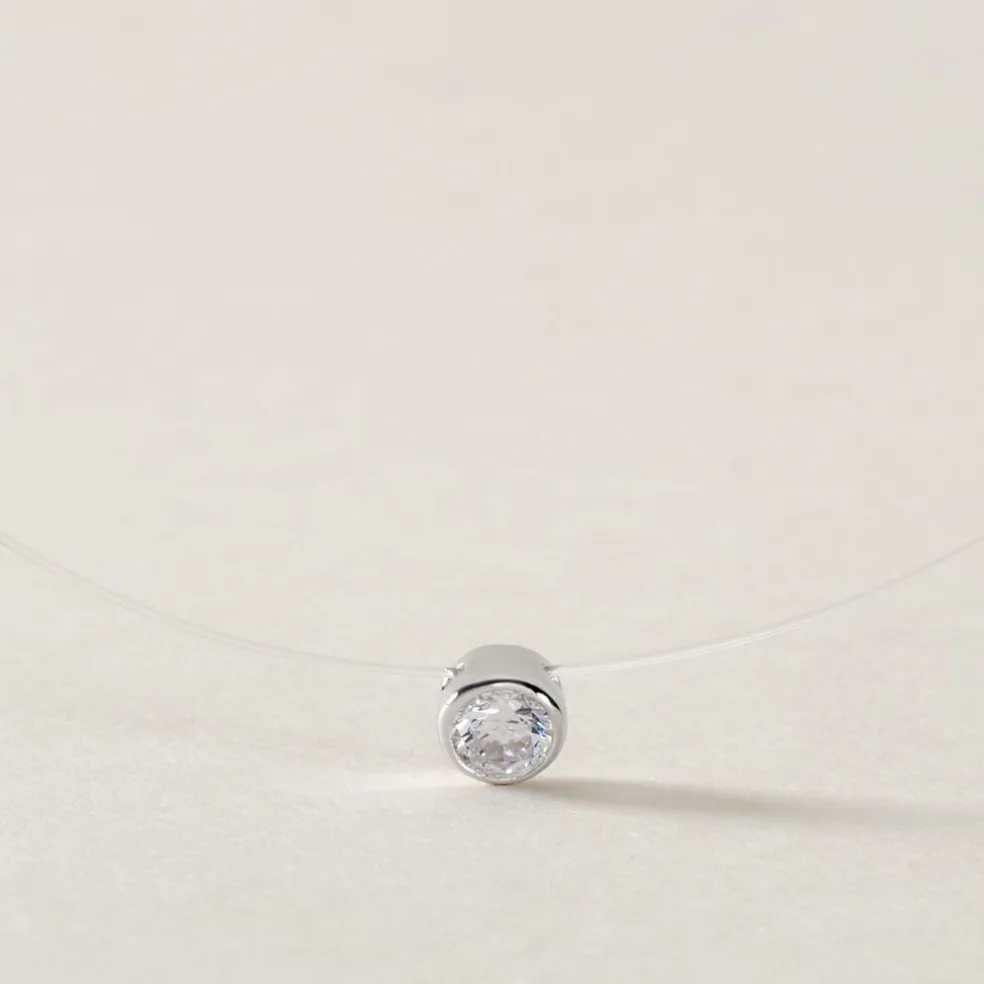Collier Nylon Argent Blanc Oxyde