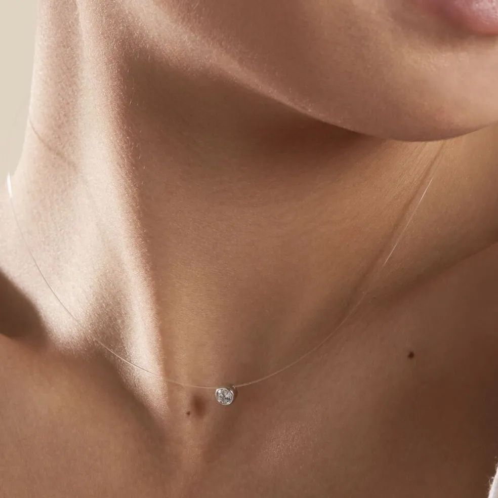 Collier Nylon Argent Blanc Oxyde