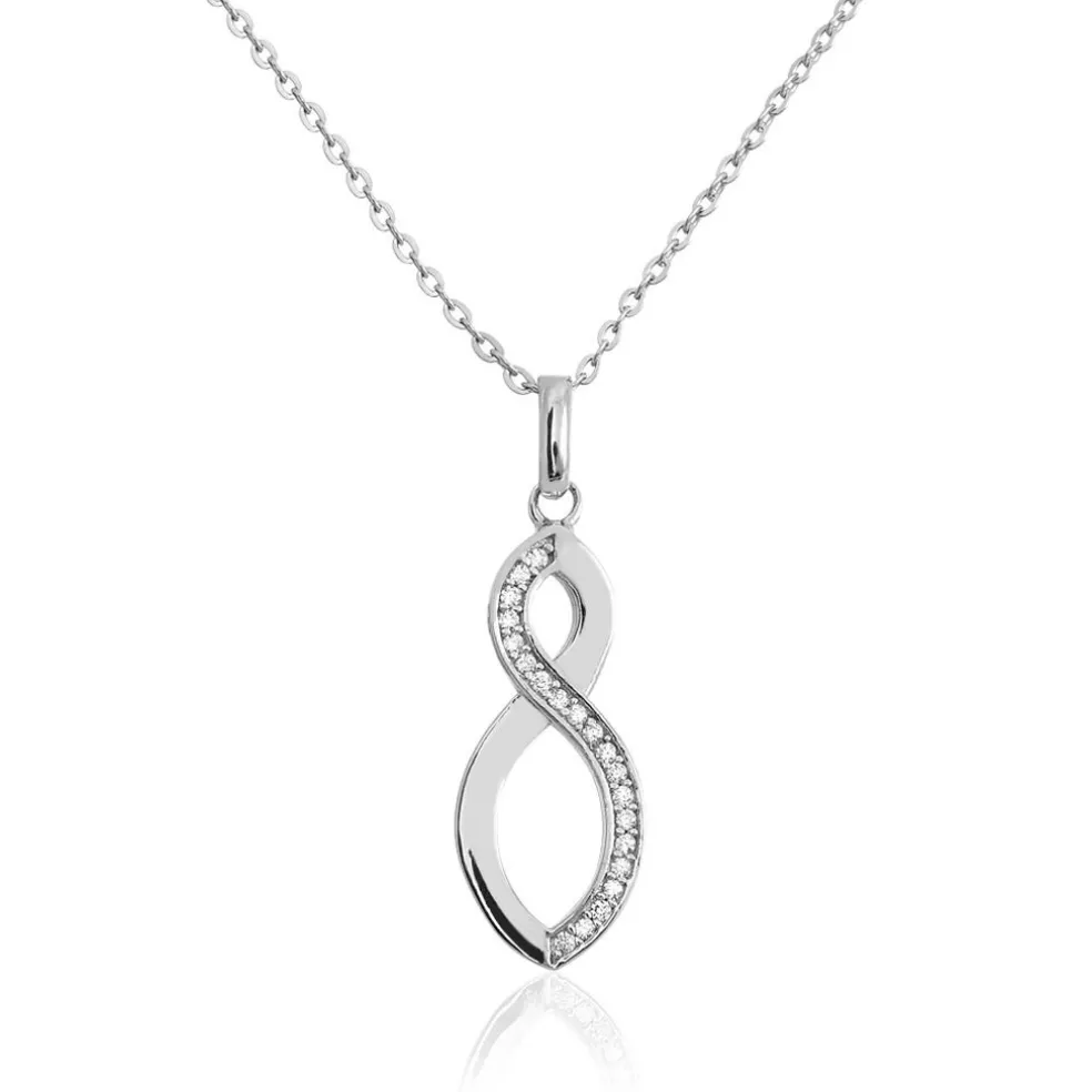 Collier Odile Argent Blanc Oxyde De Zirconium