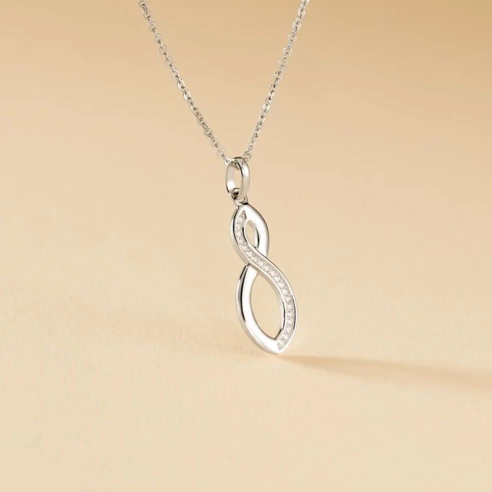 Collier Odile Argent Blanc Oxyde De Zirconium