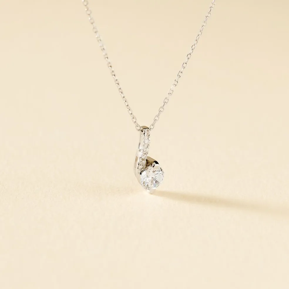 Collier Olly Or Blanc Oxyde De Zirconium