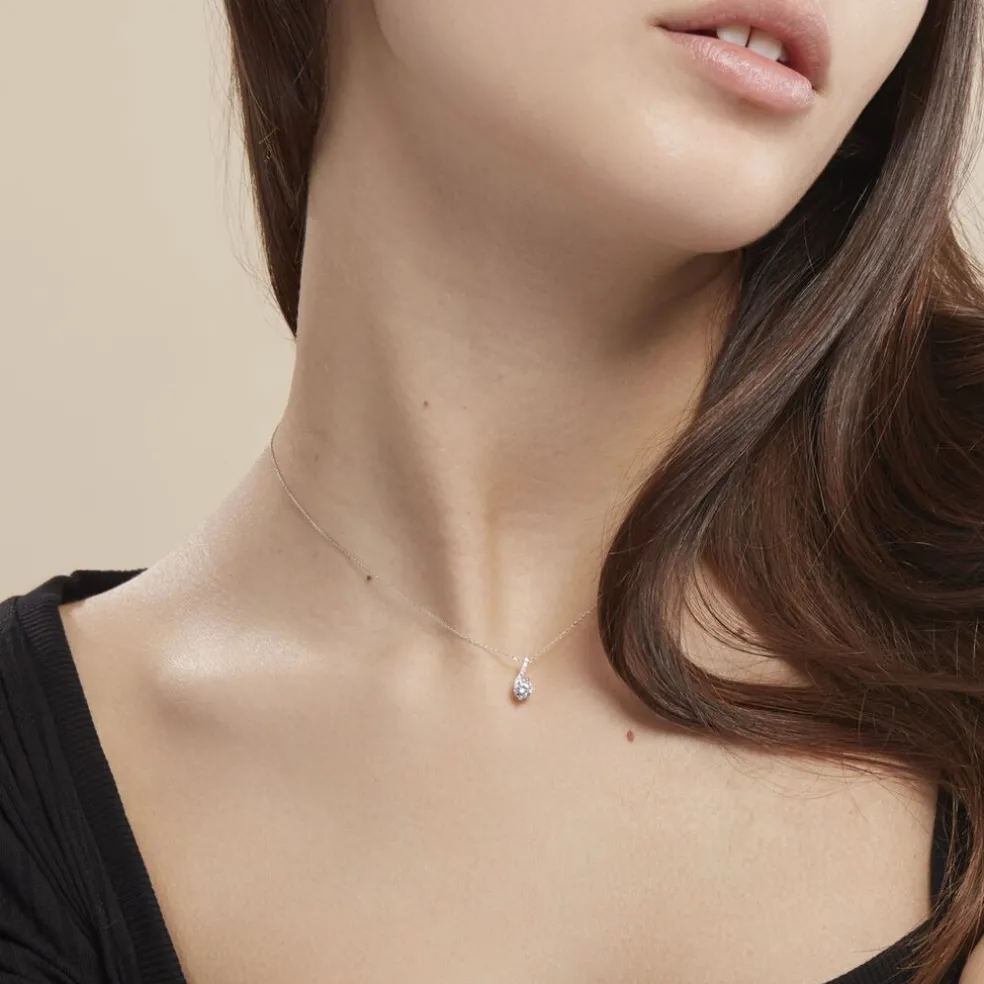Collier Olly Or Blanc Oxyde De Zirconium