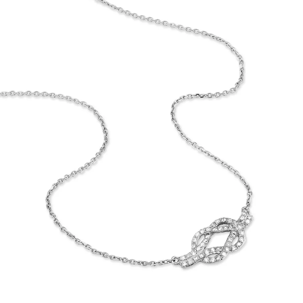 Collier Ondine Or Blanc Diamant