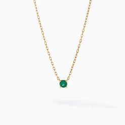 Collier Onora Or Jaune Emeraude