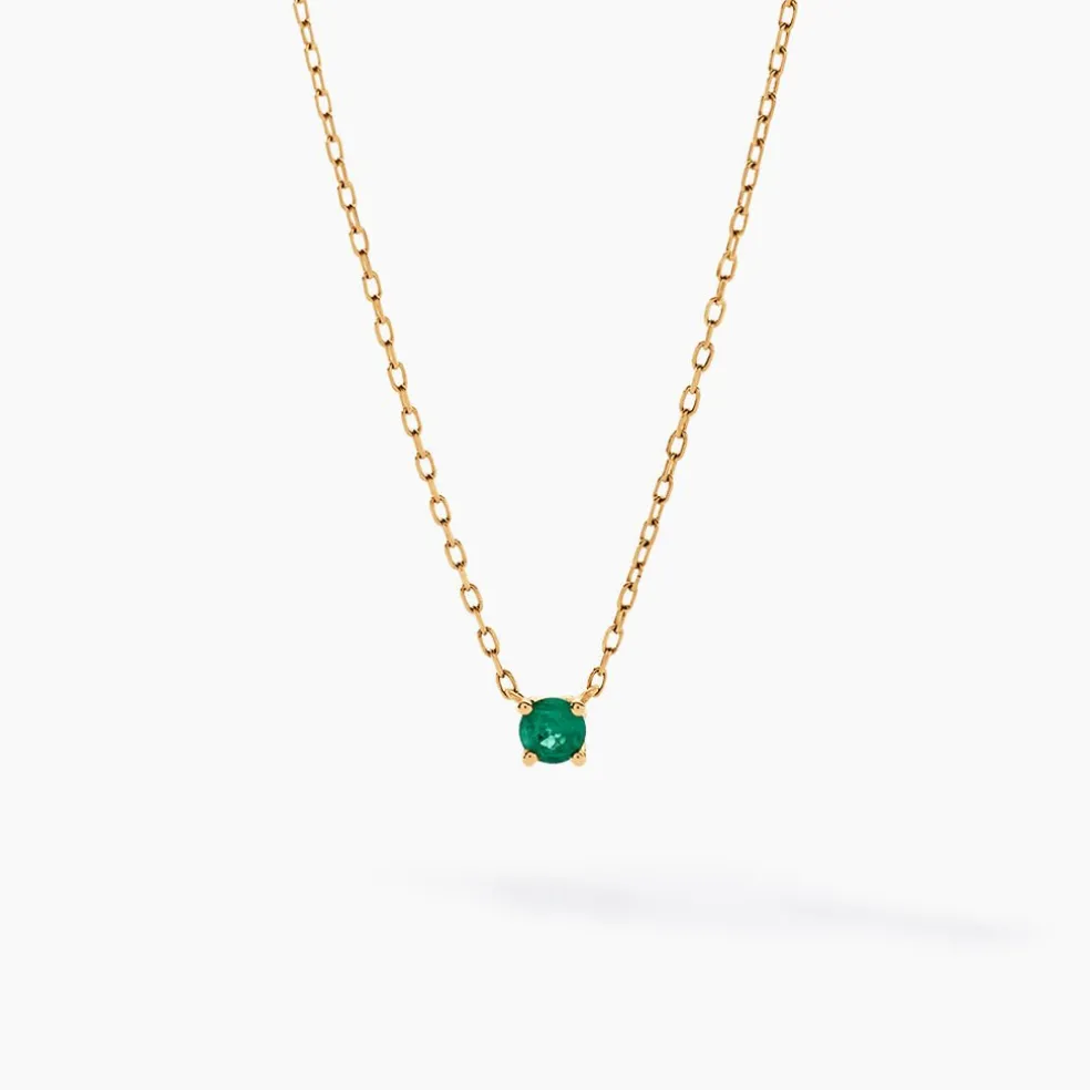 Collier Onora Or Jaune Emeraude